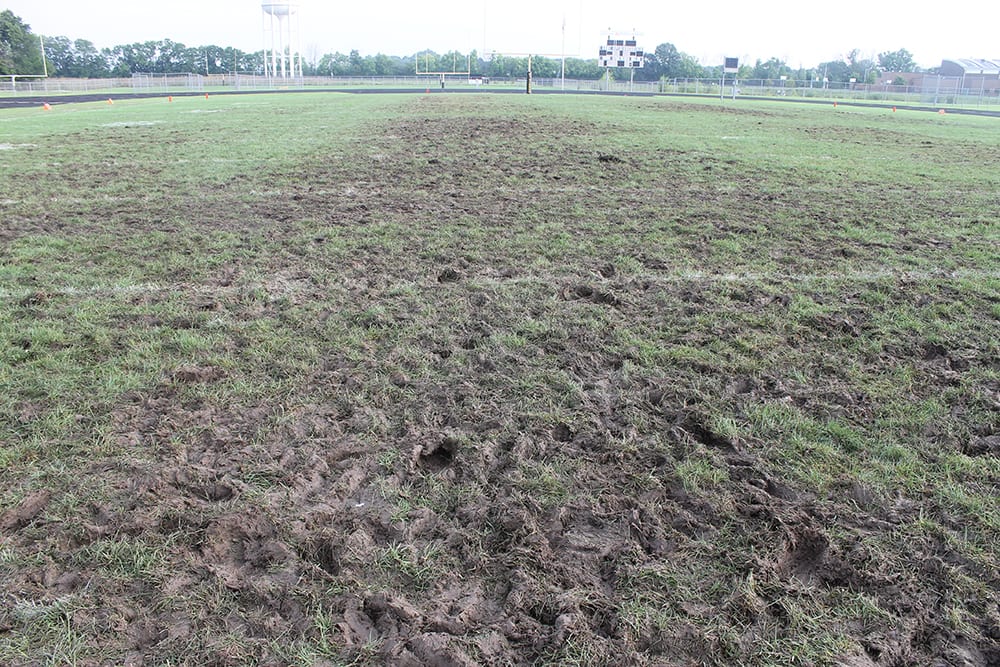 Varsity game field after the 2nd week home game.