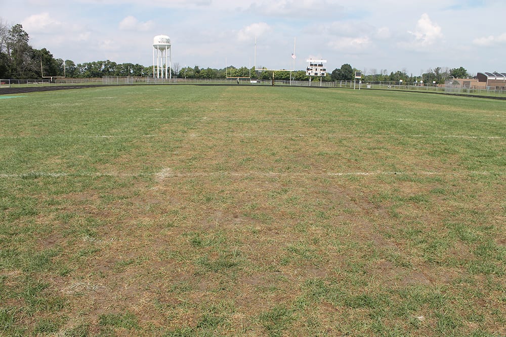 varsity game field after rolling