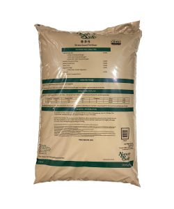 beige bag with green labeling that says Nature Safe 8-3-5