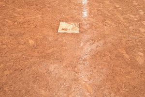 close up of first base