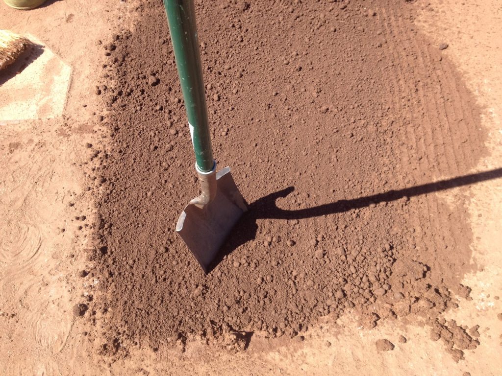shovel in field 