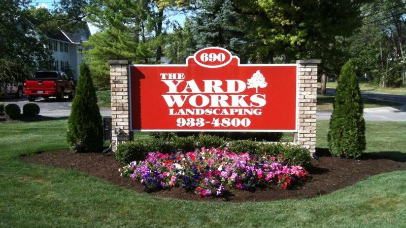 The Yard Works Landscaping sign outside their facility