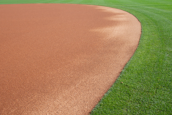 edges on baseball field